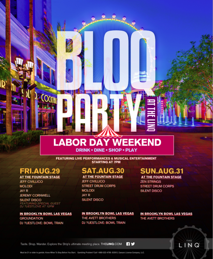 Las Vegas Labor Day Weekend at The Linq Sound Off
