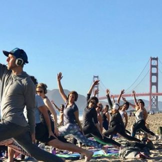 Silent Disco Beach Yoga