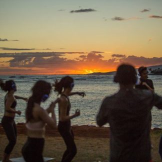 Sunset Silent Disco Yoga