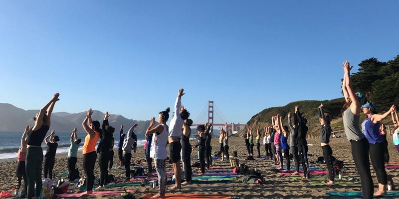 Saturday Groove: Silent Disco Beach Yoga with Sarah Allison