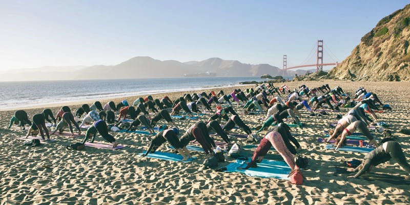 Saturday Groove: Silent Disco Beach Yoga with Peter Walters!