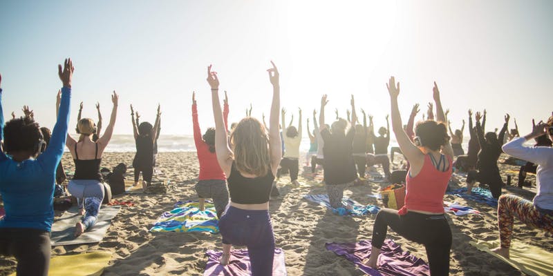 Saturday Groove: Silent Disco Beach Yoga with Peter Walters!