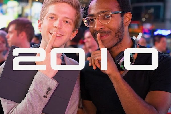 Founder and CEO of Sound Off with a friend at a silent disco event